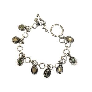 Lucky Brand abalone teardrop charm bracelet